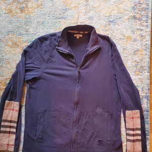 Burberry Zip-Up Long Sleeve Jacker - Navy - L - Very Good Condition